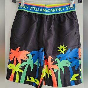 NWT Stella McCartney Kids Neon Palm Trees Swim Shorts